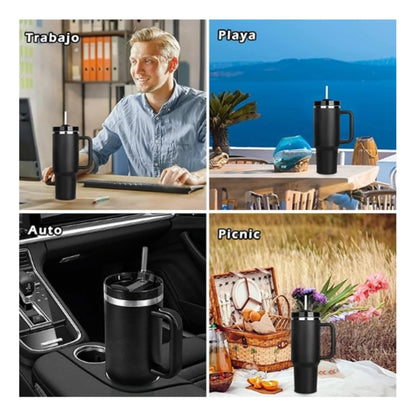 Termo 40 oz | Crownline | Acero Inoxidable con Popote