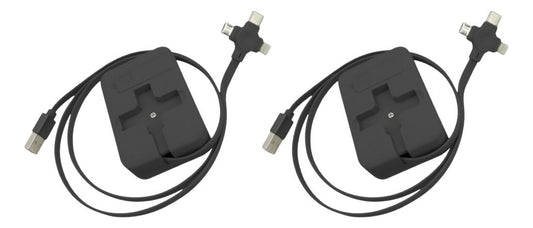 Cable USB Retráctil | 3 en 1 | 2 Piezas | Carga Múltiple