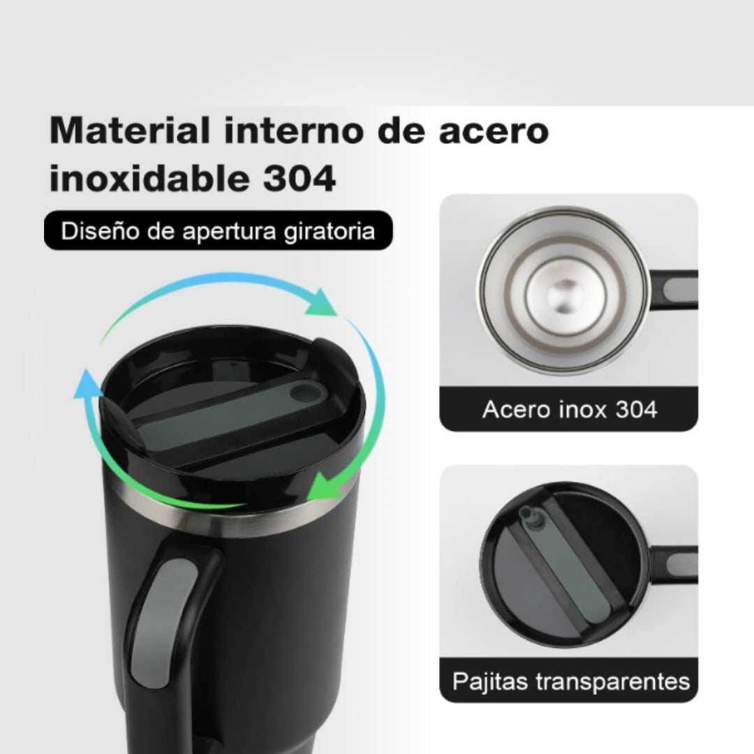 Termo 40 oz | Crownline | Acero Inoxidable con Popote
