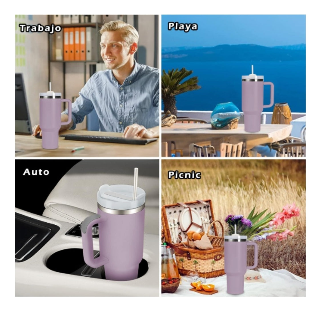 Termo 40 oz | Crownline | Acero Inoxidable con Popote