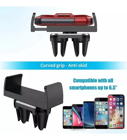 Soporte Celular para Auto | Rejilla de Aire | Doble Clip