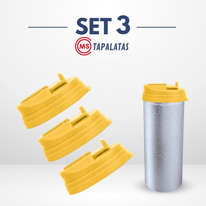 Kit Tapalatas Universal | 3 Piezas | Incluye Popotes