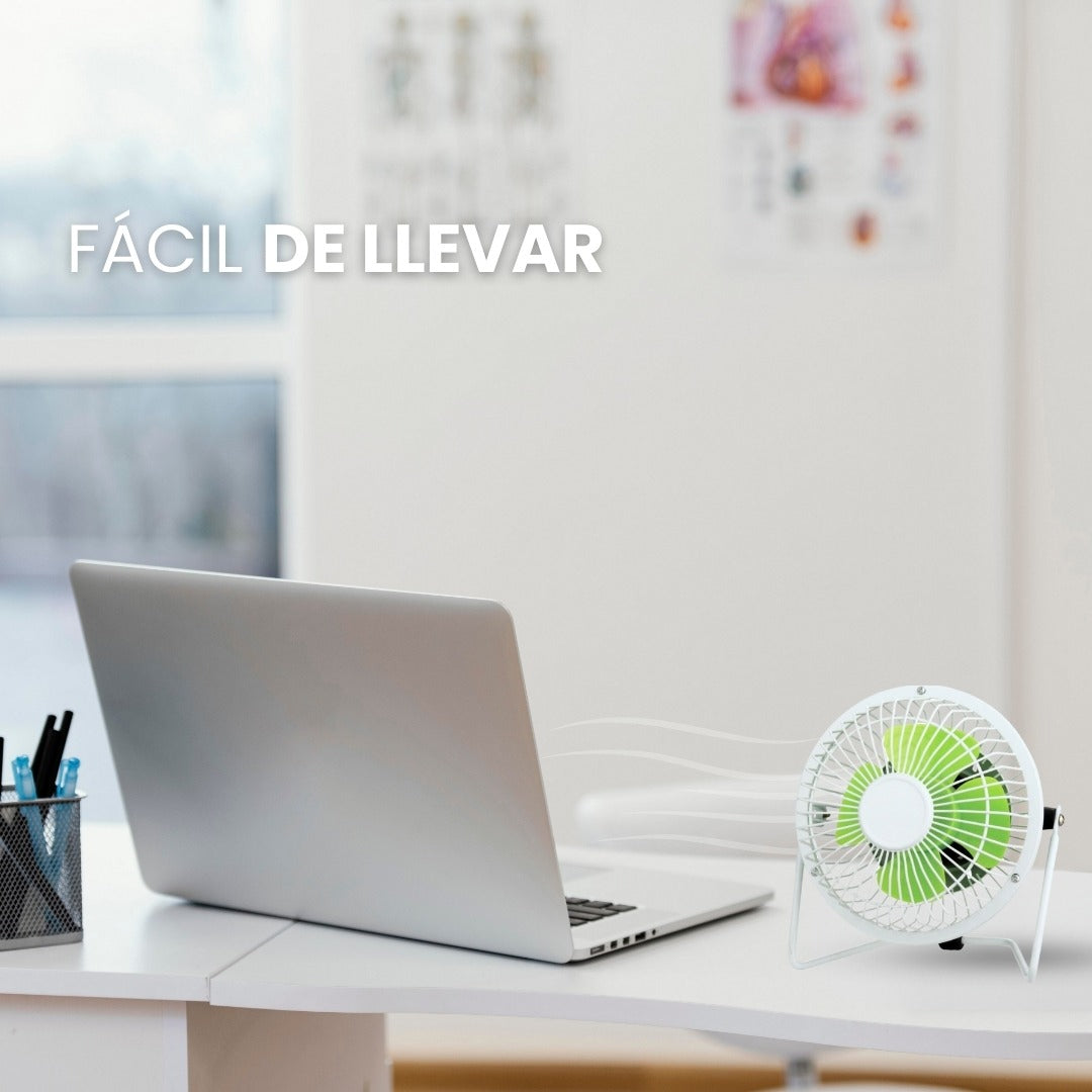Mini Ventilador Portátil USB | 4 Pulgadas | Mini Fan de Escritorio