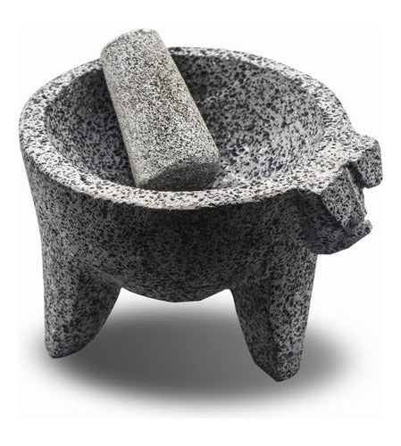 Molcajete de Piedra Volcánica #7 | Con Mortero | Precurado