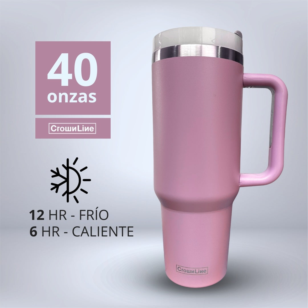 Termo 40 oz | Crownline | Acero Inoxidable con Popote