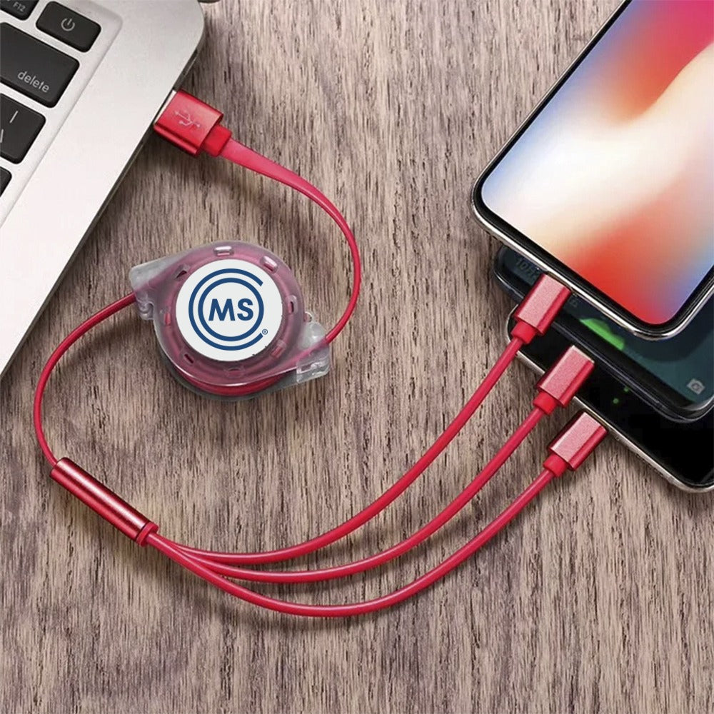 Cable USB Ajustable | 3 en 1 | Carga Múltiple | 2 Piezas