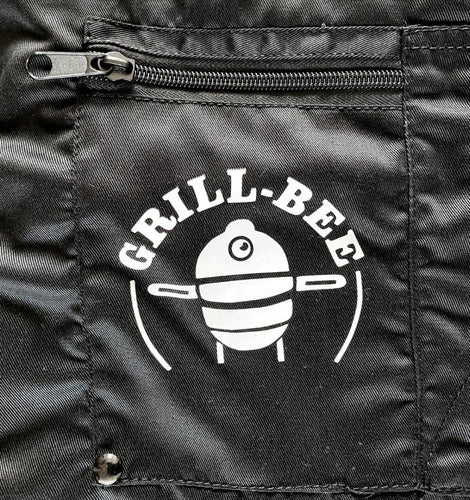 Mandil Parrillero Profesional | Lona Grill Bee | Color Negro