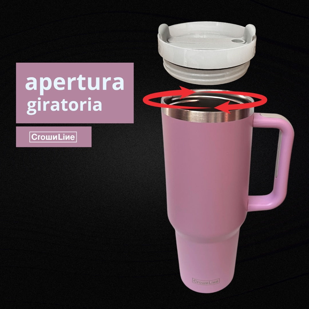 Termo 40 oz | Crownline | Acero Inoxidable con Popote