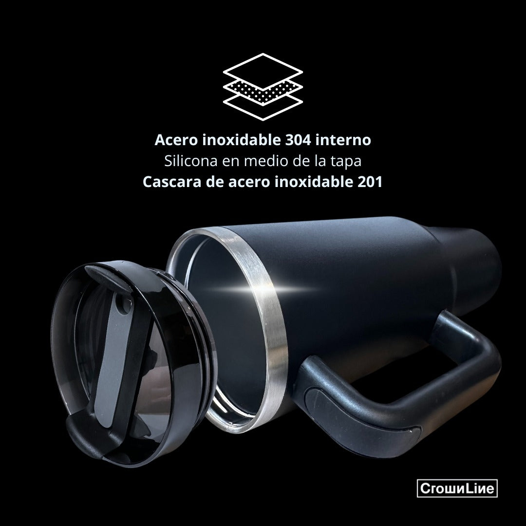 Termo 40 oz | Crownline | Acero Inoxidable con Popote