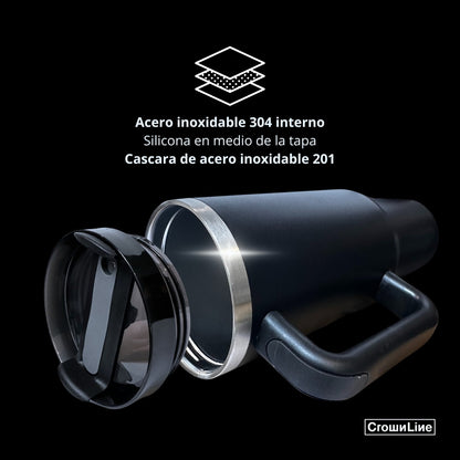 Termo 40 oz | Crownline | Acero Inoxidable con Popote