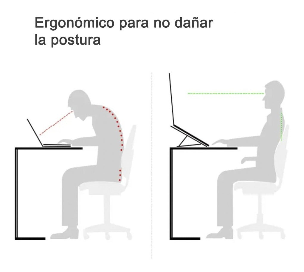 Base para Laptop | Soporte Plegable de Aluminio | Antideslizante