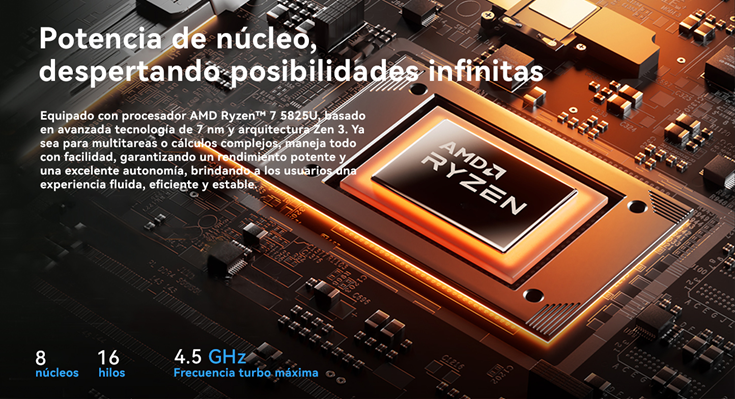 LAPTOP AOC AM16PRO AMD RYZEN 7 5825U 16GB RAM, 512GB SSD, 16" WINDOWS 11,
