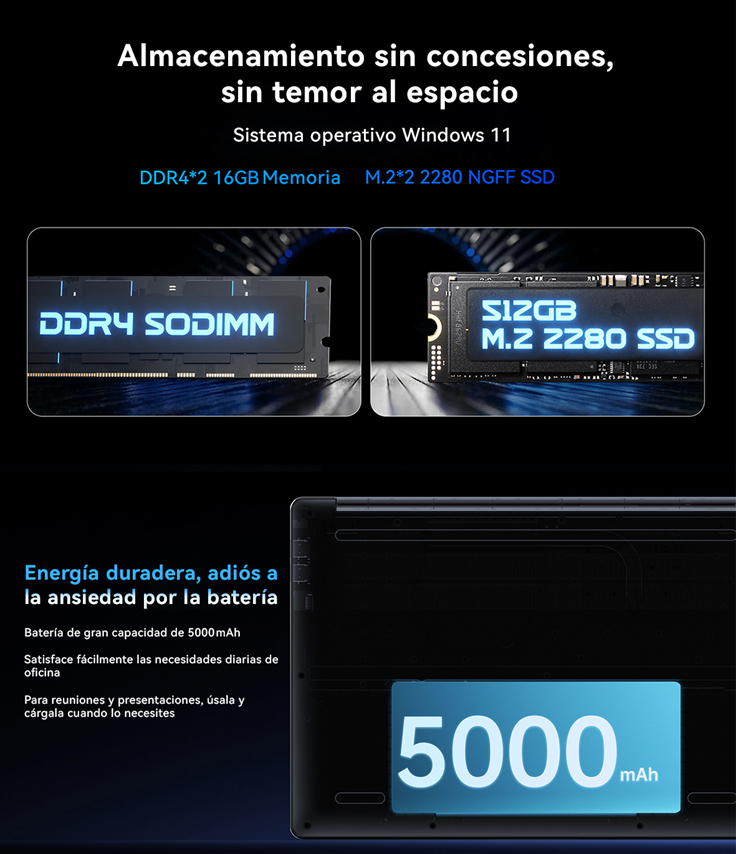 LAPTOP AOC AP15PRO AMD RYZEN 7 5825U 16 GB RAM, 512GB SSD, 15.6", WINDOWS 11