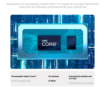 LAPTOP AOC INTEL CORE i7-1255U 16GB RAM, 1TB SSD, 14" CADA UNA (2 PANTALLAS), WINDOWS 11