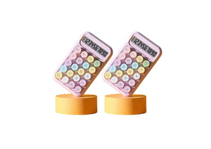 Set 2 Calculadoras Cute Sweet | Teclado Mecánico | LCD 10 Dígitos