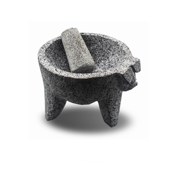 Molcajete de Piedra Volcánica con Mortero