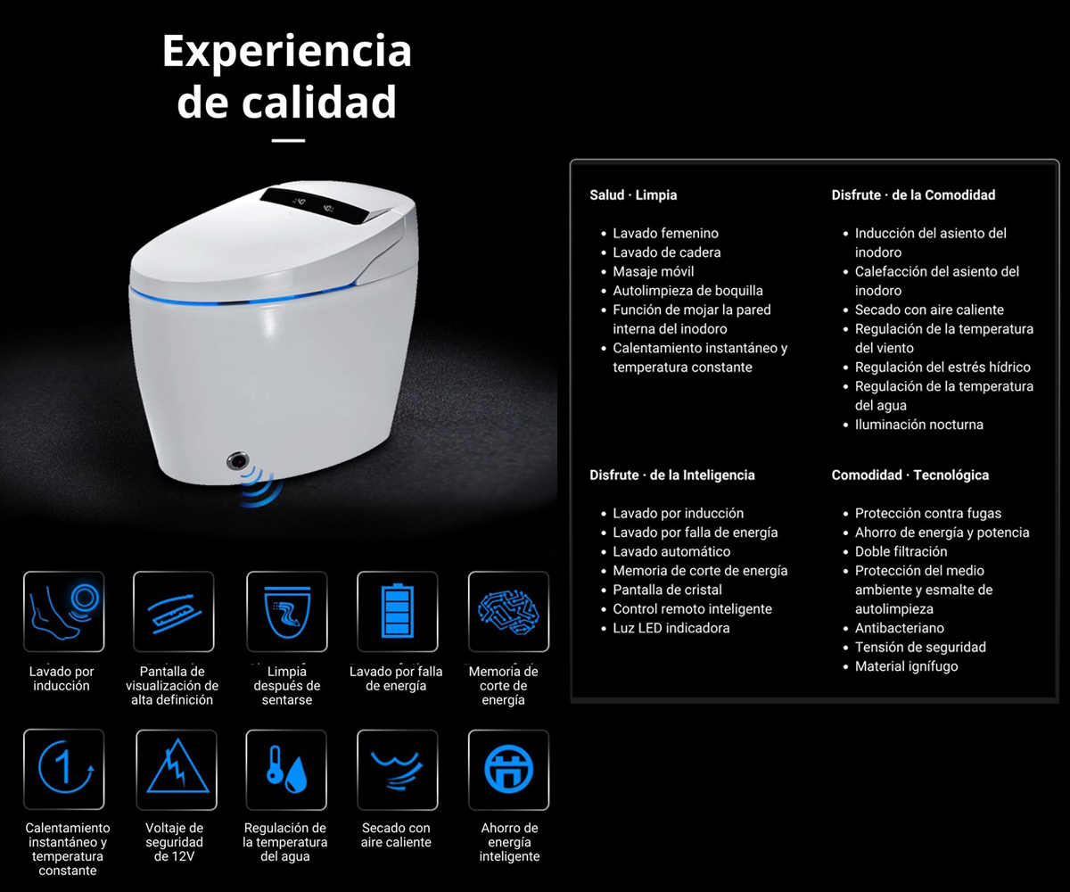 Inodoro Inteligente  Smart Toilet Shinobi - Ms Hometech