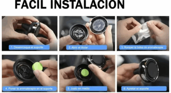 Soporte Celular De Imán En Ventilación Con Aromatizante - Imagen 5