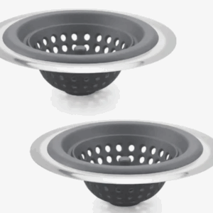 Coladera Para Tarja De Fregadero, Silicona Y Acero Inox 2 Pz